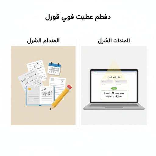 مقارنة بين الحساب اليدوي وحاسبة فرق العمر