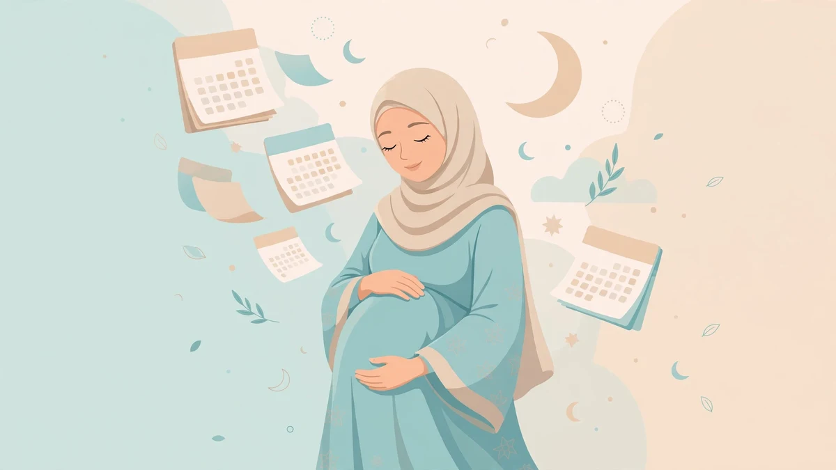 حساب الحمل من آخر دورة — أم حامل مع تقويم لحساب موعد الولادة